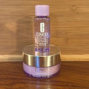NEW! Clinique Take the Day off Cleansing Balm w/bonus travel size makeup remover